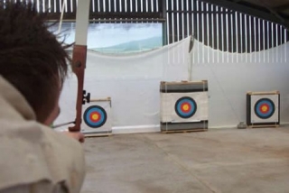 Indoor archery practice